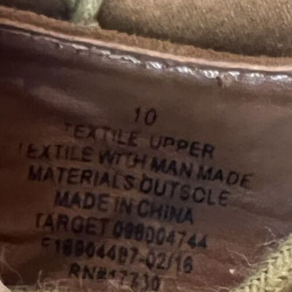 Mossimo Supply Co. Tan Camel Suede Flats Women's Size 10 Pointed Toe Lace Up - Picture 8 of 16